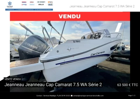 Jeanneau Cap Camarat 7.5 WA S2 - Yamaha 250 CV - photo 11
