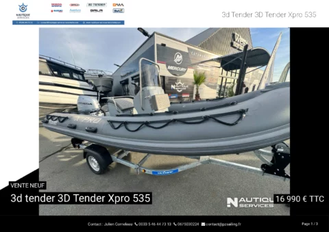 3D Tender Xpro 535 neuf 2026 - Honda BF50 50cv - Remorque Sunway GE75 - photo 11
