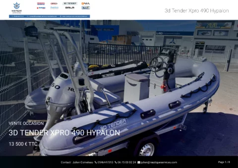 3d tender Xpro 490 Hypalon - Honda 50cv - Remorque routière - photo 11