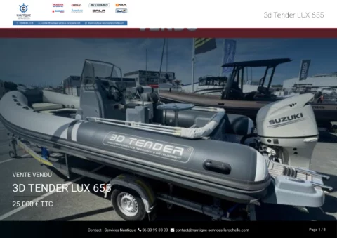3D Tender Lux 655 - Suzuki 140cv - Remorque routière - photo 11