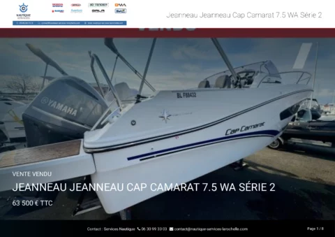 Jeanneau Cap Camarat 7.5 WA S2 - Yamaha 250 CV - photo 12