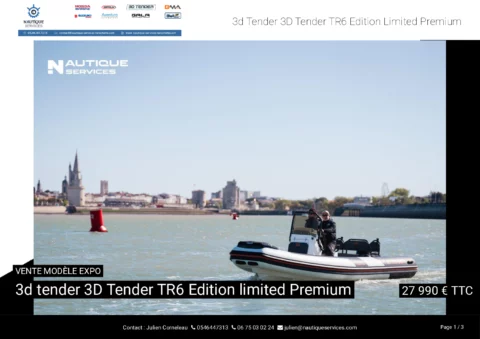 3D Tender TR6 Edition limited - Suzuki 100cv - Pack Premium PVC - photo 12