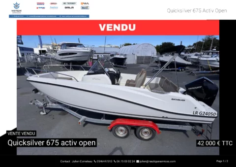 Quicksilver 675 activ open - Mercury 225cv V6 - photo 14