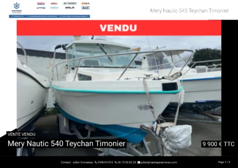 Mery Nautic 540 - Honda 50cv 2024 - remorque routière - photo 19
