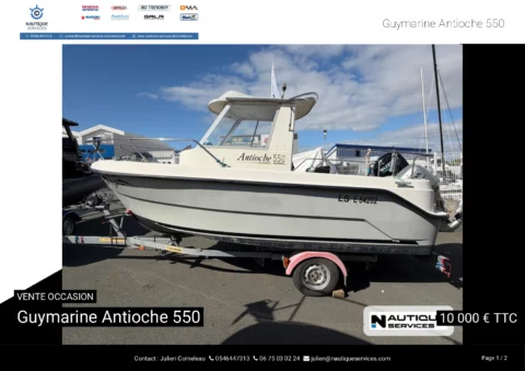 Guymarine Antioche 550 - Honda 50cv - Remorque routière - photo 19