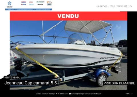 Jeanneau cap camarat 5.5 CC - Suzuki 115cv - Remorque routière - photo 19