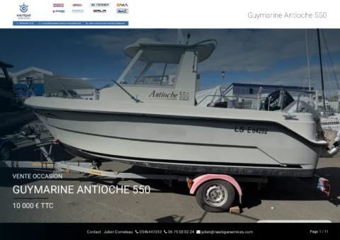 Guymarine Antioche 550 - Honda 50cv - Remorque routière - photo 20