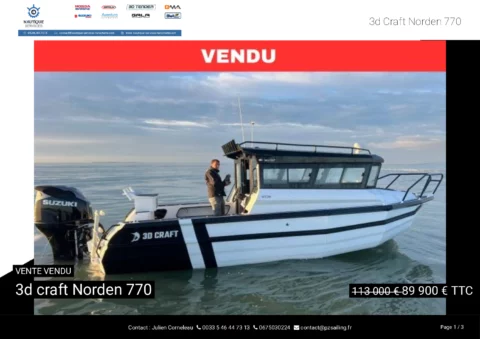 Norden 770 - Suzuki 350cv double hélice - Electronique Garmin Prêt à naviguer - photo 20