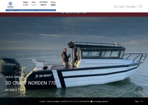 Norden 770 - Suzuki 350cv double hélice - Electronique Garmin Prêt à naviguer - photo 21