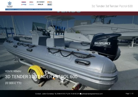 3d tender Patrol 600 - Suzuki DF140 - Remorque Routière Draxer - photo 27
