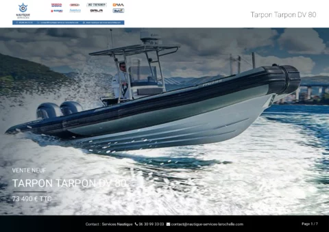 Tarpon DV80 Hypalon - Suzuki 300cv double hélice - photo 4