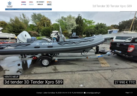 3D Tender Xpro 589 neuf 2026 - Honda BF100 100cv - Remorque Sunway GS12 - photo 9