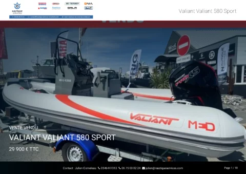 Valiant 580 sport - Mercury 115cv Pro XS - Remorque routière - photo 16