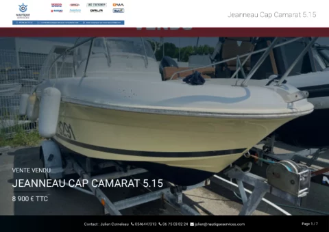 Jeanneau Cap Camarat 5.15 - Suzuki DF50 - Remorque routière - photo 8