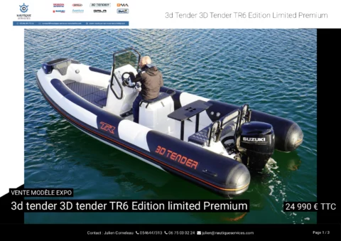 3D Tender TR6 Edition limited - Suzuki 70cv - Pack Premium - PVC - photo 22