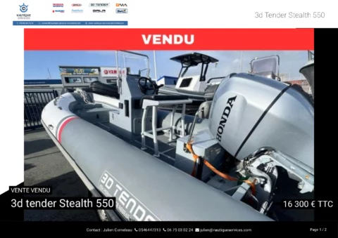 3d tender Stealth 550 - Honda 80cv - Remorque routière (neuve) - photo 7