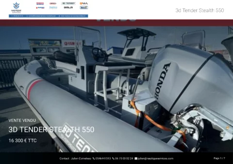 3d tender Stealth 550 - Honda 80cv - Remorque routière (neuve) - photo 8