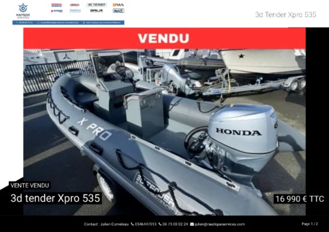 3d tender Xpro 535 - Honda 60cv - Remorque routière (07/2025) - photo 13