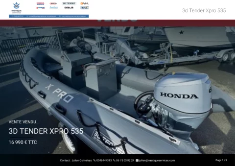 3d tender Xpro 535 - Honda 60cv - Remorque routière (07/2025) - photo 14