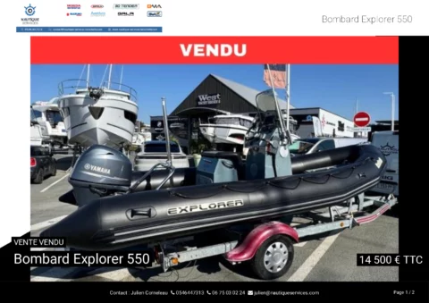 Bombard Explorer 550 - Yamaha 70cv - Remorque routière - photo 13