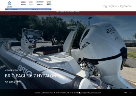 Brig Eagle 6.7 Hypalon 2025 - Honda 225cv V6 47h - photo 25