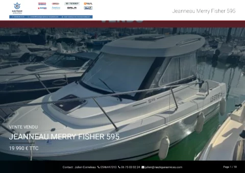 Jeanneau Merry Fisher 595 - Yamaha 100cv - photo 17