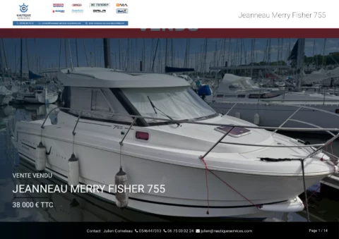 Jeanneau Merry Fisher 755 - Honda 150cv - photo 27