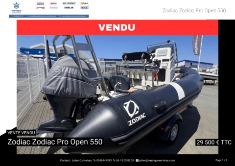 Zodiac Pro open 550 Hypalon - Yamaha F115 19h - Remorque Pam - photo 10
