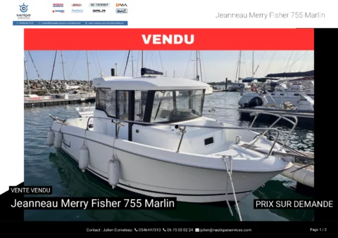 Jeanneau Merry Fisher 755 Marlin - Honda 200cv - photo 25