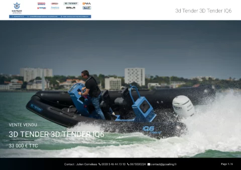 3D Tender IQ6 Hypalon - Suzuki 100cv - photo 11