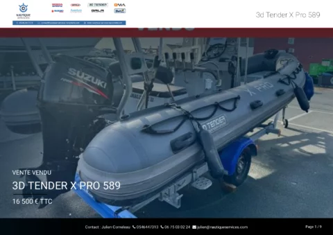 3D Tender xpro 589 - Suzuki 90cv - Remorque routière - photo 12